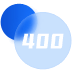 400电话号码认证标记图标